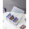 CollectHall Plastic Top loaders Storage Case with Dividers, Sports Card Storage Box for Baseball Cards, Trading Card Storage Box with Dividers- 1 Pcs