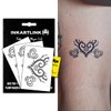 INKARTLINK Semi Permanent Tattoos, 3 Sheets of Small Temporary Tattoos, Adult Art Designs, Party Favors, Waterproof, Realistic, No Adhesive, No Reflective, Lasts 1-2 Weeks (Heart Totem)