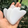 Fekuar Synthetic White Jade Gua Sha Massage Tool for Body Skin Facial, Crystal Scraping Board for SPA Acupuncture Therapy Trigger Point Treatment
