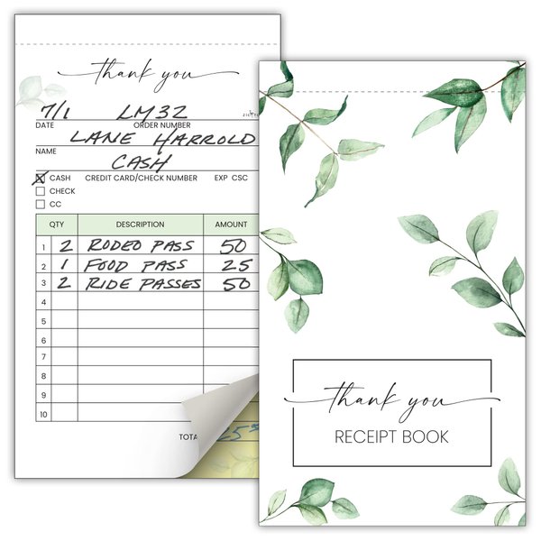 Simplified Thank You Receipt Book for Small Businesses - Aesthetic and Easy to Use Receipt Pad - The Perfect Business Supplies That Helps You and Your Happy Clients to Stay Organized