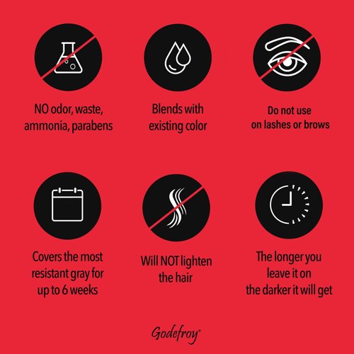 Godefroy Hair Color Tint Kit, Natural Black, 20 Applications