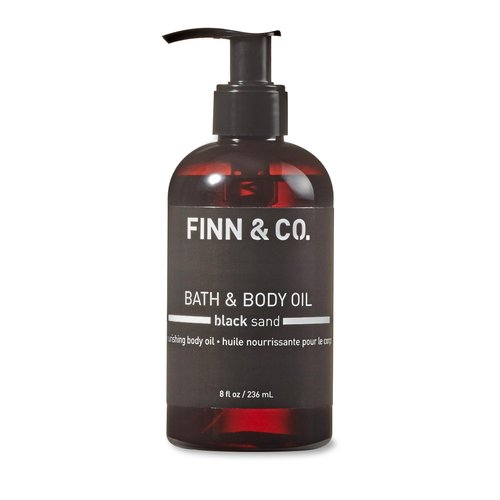 FINN & CO. Black Sand Beach Inspired Fragrance, Moisturizing Body Oil, Shimmering Skin Oils for Dry Body, Hydrating, 8 oz