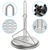 Perforated Turkey Chicken Poultry Deep Fryer Accessory Kit with Wire Handle Lifter Hook Vertical Roaster Holder Base