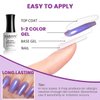 RARJSM Pearl Gel Nail Polish 15ML Lavender Gel Polish UV LED Nail Lamp Required Quick Dry Shell Shiny Nail Gel Polish Varnish for Nail Starter