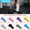 Qchengsan Non Slip Grip Socks, 8 Pairs Pilates Grip Socks for Women, Anti-Skid Yoga Socks with Cushion, Grippy Socks Slipper Socks for Yoga,Pilates,Pure Barre, Ballet, Dance,Barefoot Workout