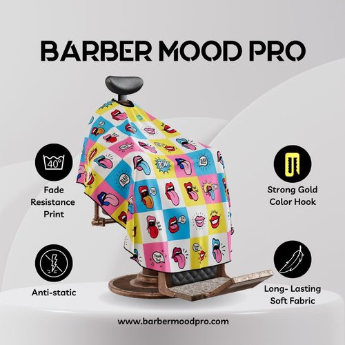 Professional Barber Cape - Hair Cutting Cape with Adjustable Neck Closure, Salon Quality Styling Cape for Hairdressers and Barbers - Pop Up