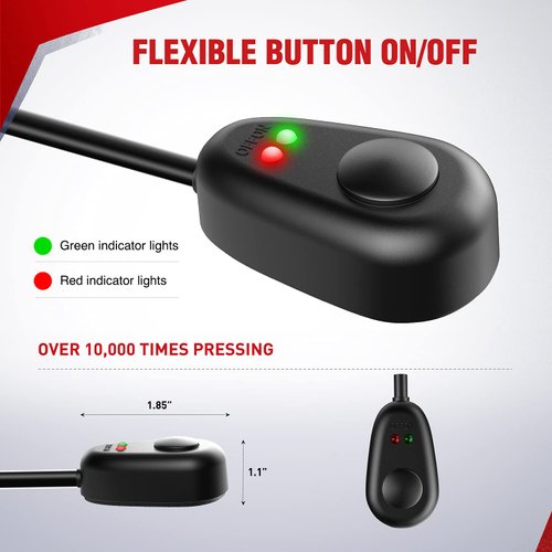 Nilight 10016W DT Wiring Harness Kit for LED Light Bars - 12V On/Off Switch, Power Relay, Blade Fuse - 2 Leads