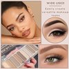 CAHIUYOA 2PCS Naked Matte Eyeshadow Palette Neutral Nude Smoky Eyeshadow Makeup Palette Natural Pigment Eye Shadow Palette Professional Eye Makeup Kit - 03&04