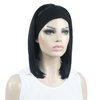 Aimole Short Straight Bob 3/4 Wig with Headband Half Synthetic Wigs Women Hair(Black)