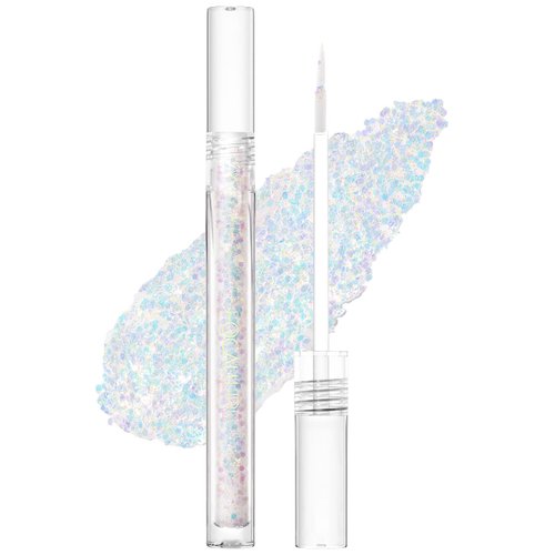 FOCALLURE Glittering Liquid Eyeshadow, Quick-Drying, Crease Resistant, Creates High-Impact Shimmer Diamond Glow Eye Looks, Precise Applicator, 03 Brilliant Star