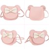 QZUnique Little Mouse Ear Bow Crossbody Purse Set, Mini Shoulder Bag with Jewelry Set Hair Clip Sunglass, PU Coin Purse Handbag Dress Up Gift for Kids Girls Toddlers, 7 Pack