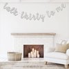 RoadSea Talk Thirty to Me Banner - 30th Birthday Party Garland Supplies- Thirty Birthday Party Decorations - Silver Glitter