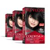 Permanent Hair Color by Revlon, Permanent Black Hair Dye, Colorsilk with 100% Gray Coverage, Ammonia-Free, Keratin and Amino Acids, Black Shades, 11 Soft Black (Pack of 3)