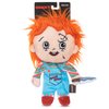 Chucky 9" Plush Toy for Dogs with Flattie Body| Medium Sized Squeaky Dog Toy, Dog Chew Toy with Squeaker | Horror Movie Toys for All Dogs, Official Dog Toy Product of Universal Chucky