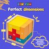 Zen Fun 3D Wooden Brain Teaser Puzzles for Kids - 20 and 40 pcs, L and T Shape Wooden Puzzle Cube, Desk Puzzle for Office Adult, 3D Block Puzzle Cubes, Wood Block Puzzle