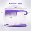 Blond Forte Medium Detangling Hair Brush for Curly Kinky Afro Textured, Wet or Dry Detangler Brush for Thick Hair + Bonus Edge Brush and Wide Tooth Comb (Purple)