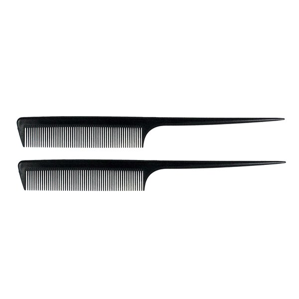 8.5in Rat Tail Carbon Comb (2 Pack)