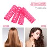Syhood 24 Pcs Snap Hair Roller, Small Plastic Hair Rollers Hair Curlers with Rat Tail Comb for Short Hair Long Hair Styling Tool(0.59 x 2.28 Inch,Pink)