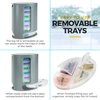 MEDca Weekly Pill Organizer, 1 Dispenser, 7 Stackable Compartments Four Times-a-Day - Morning, Noon, Evening, and Bedtime, Grey