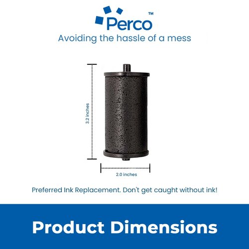 Perco Price Gun Ink Roller for Perco Lite Pricing Gun Labeler - Preferred Ink Replacement for Perco Lite Price Tag Gun, Easy & Convenient Messy Free Ink Refill Even For Beginners (Pack of 10 Ink Roll)