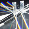 QFkris 2 Pack 6inch Crystal Optical Glass Triangular Prism Clear Triple Prism for Photography Effects Physics Teaching Light Spectrum Optics Kits,Clear