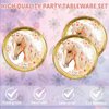 40PCS Horse Birthday Party supplies HorseParty Favors Include Party Plates and Napkins Cowgirl Wild Horse Party Birthday Tableware Decorations for Girls Baby Shower Serve 20