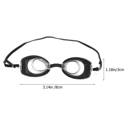 LOGOFUN 12Pcs Miniature Swimming Goggles Doll Swim Glasses Doll Summer Equipment (Black)