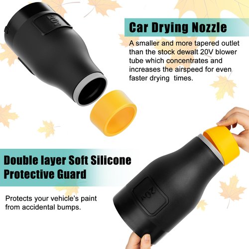 Uniqwamo Car Drying Nozzle for Dewalt 20V MAX Leaf Blower(DCBL722B DCBL722P1), Blower Nozzle for Dewalt- Bare Nozzle 1 Pack(DCE100B DCBL720P1 Not Fit)