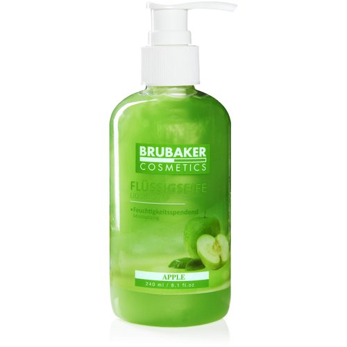 BRUBAKER Cosmetics Liquid Hand Wash Apple 8.1 Fl. Oz. in a Practical Dispenser - Cleans Gently and Moisturises - for Hygienically Clean Hands