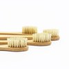 Gaia Guy Bamboo and Boar Bristle Toothbrush (4 Pack) + Travel Case & Silk Dental Floss | 100% Compostable Bristles and Floss | Eco-Friendly Dental Set | Biodegradable & Compostable Wooden Toothbrushes