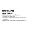 Slime 2080-A Tubeless Tire Valves 1¼", TR 413 45, Schrader valve stem, pack of 2 valves