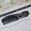 Natural Buffalo Horn Comb, Animal Engrave, Hair Comb, Anti-Static Handmade Pocket Comb, Fine Tooth, Gift For Men Husband Boyfriend Father Day's, Birth Day (Dark Dragon)