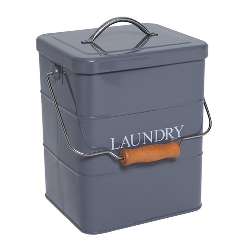 Xbopetda Laundry Powder Bin, Washing Powder Storage Tin with Scoop, Airtight Lid & Handles, Laundry Detergent Powder Storage Box - Perfect for Holding Pods Tablets Capsules Powder Detergent-Gray