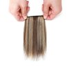 S-noilite Clip in Human Hair 1PC 6 Inch Short Human Hair Extensions Adding Extra Hair Volume Thick Hairpieces #4P27 Medium Brown & Dark Blonde Fullness Double Weft Invisible Hairpin 10g