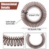 6 PCS Full Circular Stretch Comb Headbands Plastic Flexi Comb Circle Headbands with Teeth for Women's Hair Flexible Plastic Circle Comb Women Lady Stretch Plastic Full Circle Hair Comb (Brown)