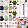 MotiMind 82 Pcs Cat Birthday Decorations Party Favors Bulk Include Cat Mini Spiral Notepads Pens Stickers Set for Cat Themed Party Supplies Classroom School Reward Gift Prizes