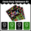Kepeel 96 Pcs Mexican Birthday Party Plates, Fiesta Party Decorations Supplies Cinco De Mayo Carnival Birthday Party Paper Plates Napkins Colorful Stripe Serape Baby Shower Tableware, Serves 24