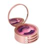 YiQiYi Eyelash Storage Box-2 Pack Eyelash Holder Case with Mirror 3Layers Circle Eyelash Box with Lash Holder Empty Makeup Case Travel for Women and Girls（Rose Gold)）