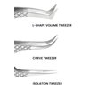 GMI Lash Tweezers - Pack of 3 Firber Tip Eyelash Tweezers - Stainless Steel Eyelash Extension Tweezers