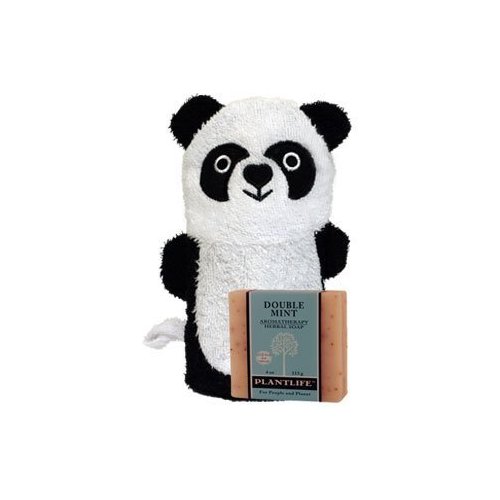 Plantlife Panda Mitt Ramie and Double Mint Bar Soap - Moisturizing and Soothing Soap for Your Skin - Hand Crafted Using Plant-Based Ingredients - Made in California 4oz Bar