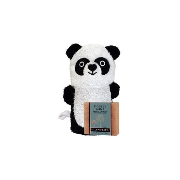 Plantlife Panda Mitt Ramie and Double Mint Bar Soap - Moisturizing and Soothing Soap for Your Skin - Hand Crafted Using Plant-Based Ingredients - Made in California 4oz Bar