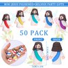 Barydat 100 Pcs Jesus Toys 50 Mini Jesus Figurines Little Jesus Doll 50 Religious Crystal Cross Necklace Plastic Cross Necklace for Easter Eggs Stuffers Sunday School Church Religious Party Supplies