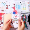 24 Sets Christmas Craft Kits Winter Crafts DIY Christmas Ornaments Decorations Art Sets Foam Santa Reindeer Snowman Christmas Stickers Holiday Season Classroom Activities Party Favors