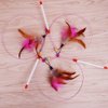 MAIYU Cat Feather Wand Toy - 3 Pack Steel Wire Feather Interactive Cat Stick Training - Beads Bells Kitten Wand Toys Pet Teaser