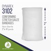 Dynarex Stretch Gauze Bandages, 2" x 4.1 yds, Non-Sterile & Latex-Free, Provides Wound Care in Medical and Home Environments, Individual Rolls, 1 Case of 8 Boxes of 12 Bandages