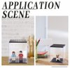 FINGERINSPIRE 2 Pcs Acrylic Stackable Model Display Case Minifigures Building Block Display Case with Black Base 3x3x4 inch Dustproof Showcase Assemble Cube Display Box for Minifigures Figure
