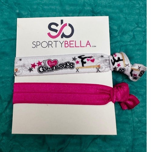 Gymnastics Hair Ties- Girls Gymnastics Hair Accessories- Gymnastics Elastics - Gift For Gymnast, Party Favors, Gymnastics Team Gifts