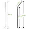 Set of 10 Stainless Steel Straws, HuaQi Bent Reusable Drinking Straws 10.5'' Long 0.24‘’ Dia for 30 oz Tumbler and 20 oz Tumbler, 2 Cleaning Brush Included (10 Bent Straws + 2 Brushes）