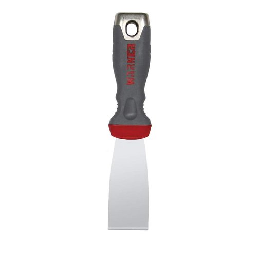 Warner 1-1/2" ProGrip Stiff Putty Knife, Stainless Steel with Hammer Cap, 90661