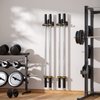 JNIHEEP Olympic Barbell Hanger,Garage Gym Bar Wall Rack,Vertical Barbell Mount Rack,Black Powder Coated,Space Saving Commercial or Home Gym Accessory,Holds Under 33mm Bar Size
